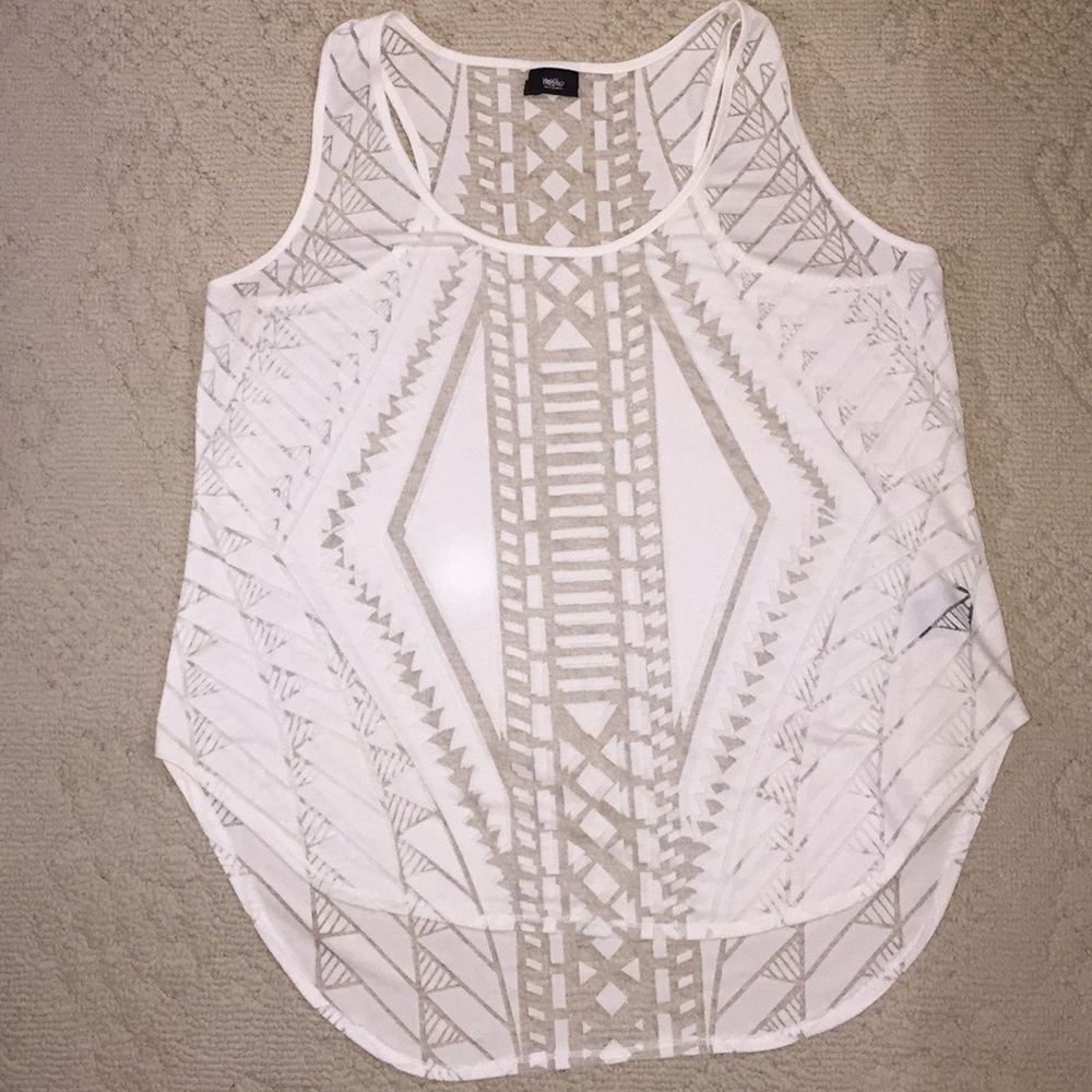 Super cute mesh burnout tank top